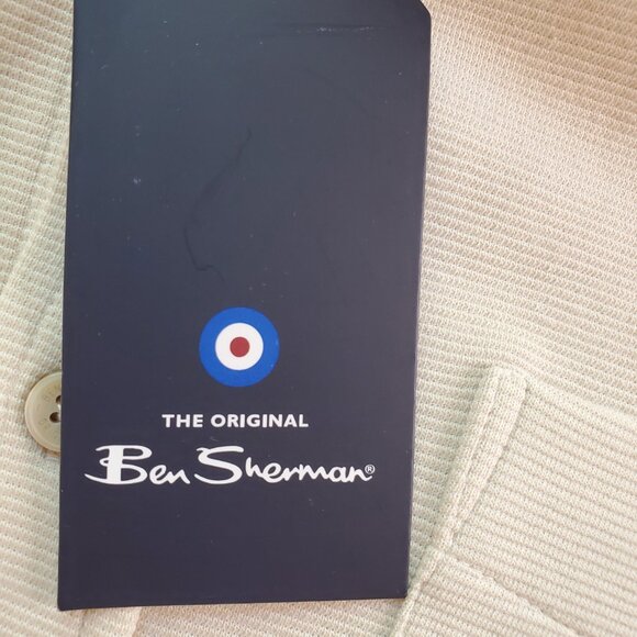 NWT BEN SHERMAN Men's Cotton Blend Knit Short Sleeve Button Down Casual Shirt - Picture 10 of 12